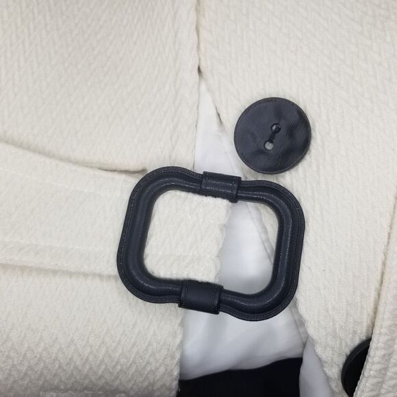 Soia & Kyo Cream Belted Wool Peacoat - Picture 4 of 14